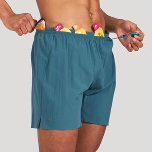 Mens Running Short - Janji 6” AFO-Vent Multi Short - Jasper Blue